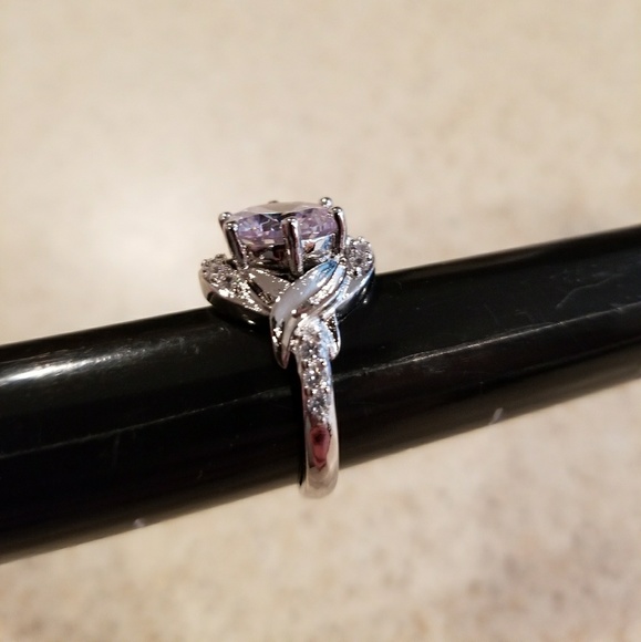 New S925 SP White Sapphire Ring Sizes 7 & 8 - Picture 6 of 8